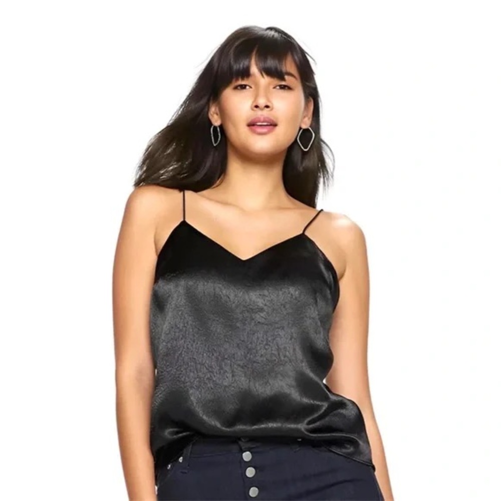 Nine West black satin top